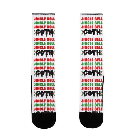 Jingle Bell Goth Sock