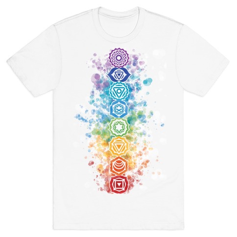 Watercolor Chakra Symbols T-Shirt