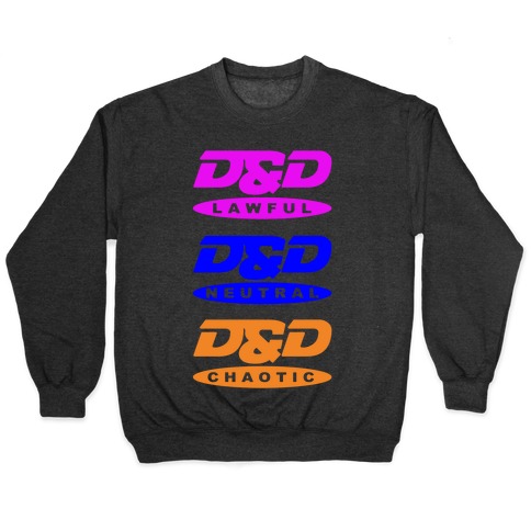 Dungeons and Dragons DVD Logo Parody White Print Pullover