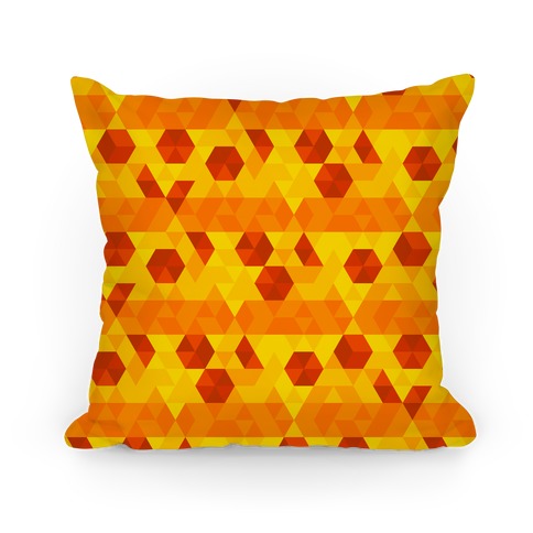 Geometric Pizza Tessellation Pillow