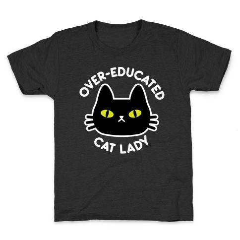 Over-educated Cat Lady Kids T-Shirt