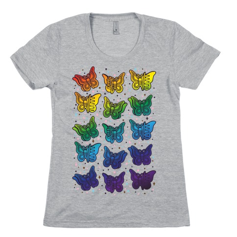 Butterfly Clips LGBTQIA+ Pride Womens T-Shirt