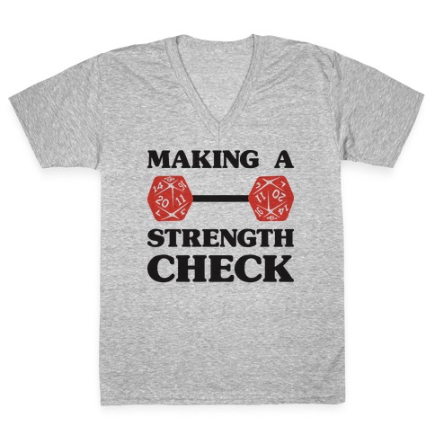 Making A Strength Check V-Neck Tee Shirt