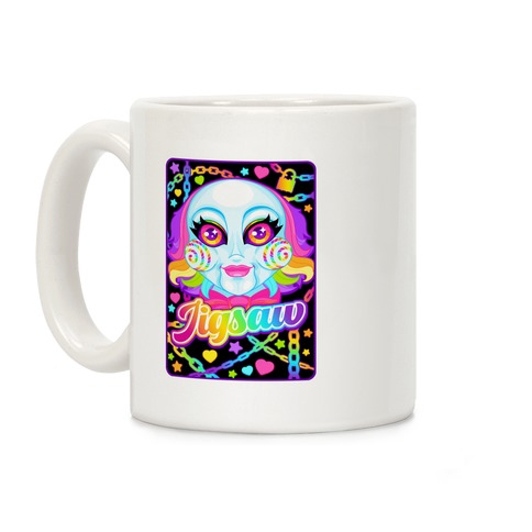 90s Neon Rainbow Jigsaw Coffee Mug