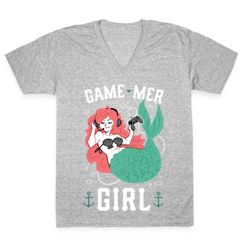 Game Mer Girl V-Neck Tee Shirt