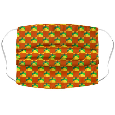 Frog Checker Squares Accordion Face Mask