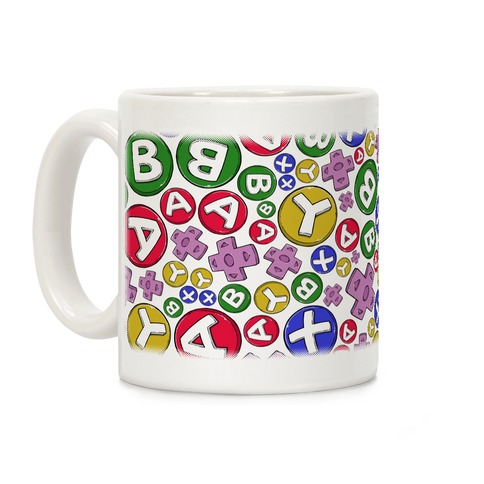 Video Game Controller Buttons Pattern Coffee Mug
