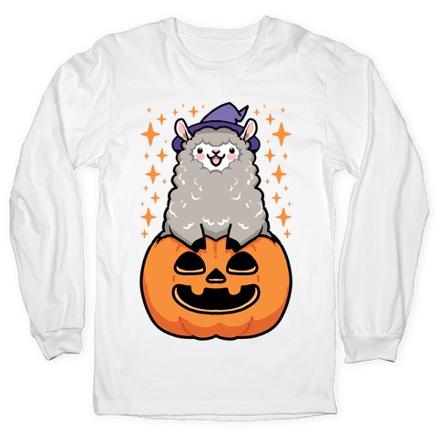 Cute Halloween Alpaca Long Sleeve T-Shirt