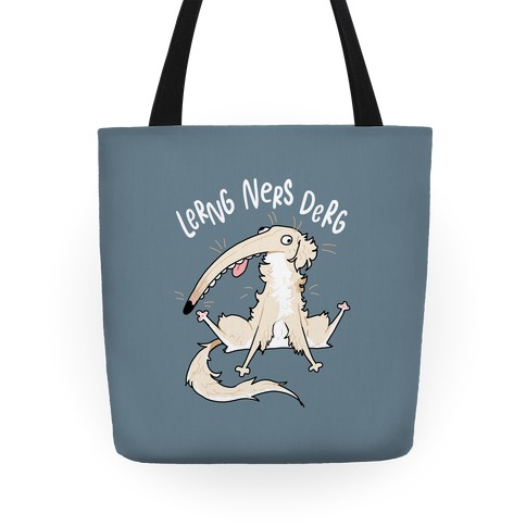 Derpy Dog Borzoi Lerng Ners Derg Tote