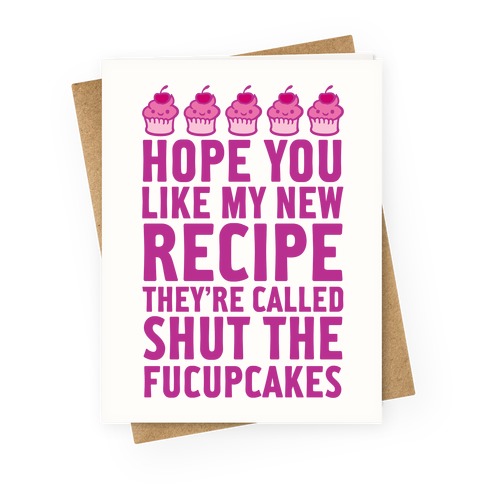 Shut The Fucupcakes Blanket Greeting Card