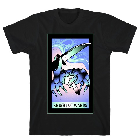 Knight Of Wands Smoking Crab Tarot T-Shirt