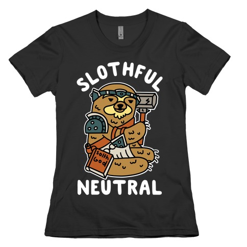 Slothful Neutral Sloth Cleric Womens T-Shirt