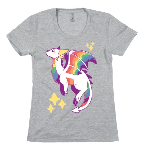 Gay Pride Dragon Womens T-Shirt