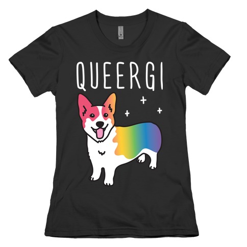 Queergi LGBTQ Corgi Womens T-Shirt