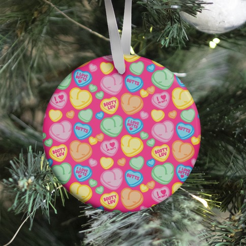 Candy Heart Butts Ornament