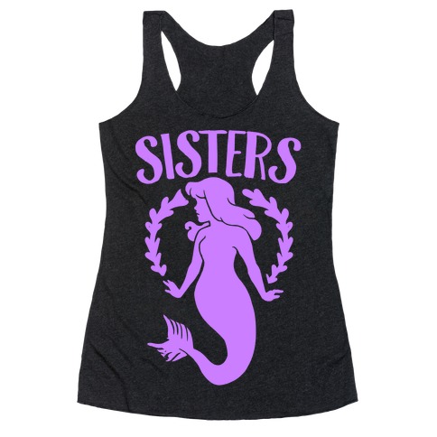 Mermaid Sisters (Purple) Racerback Tank Top