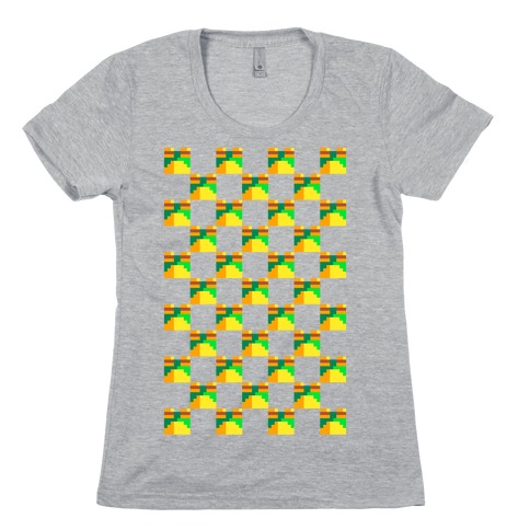 Frog Checker Squares Womens T-Shirt