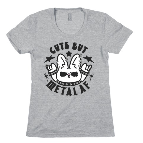 Cute But Metal AF Bunny Womens T-Shirt