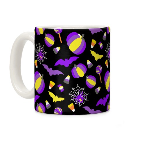 Nonbinary Pride Halloween Pattern Coffee Mug