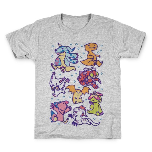 Digital Monsters Pattern Kids T-Shirt