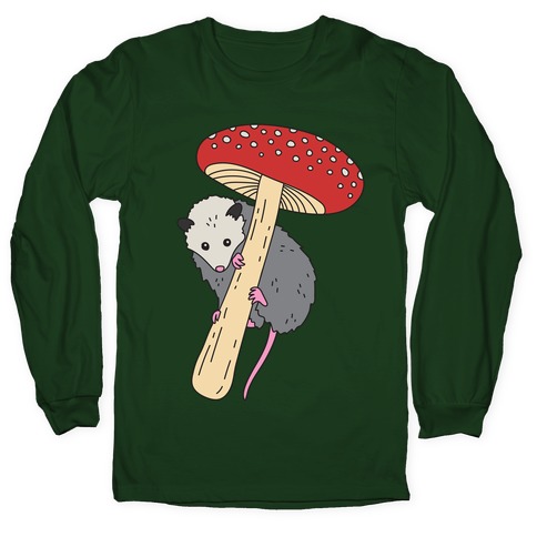 Opossum Mushroom Long Sleeve T-Shirt