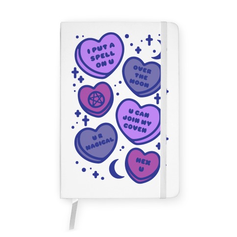 Witchy Candy Hearts Notebook