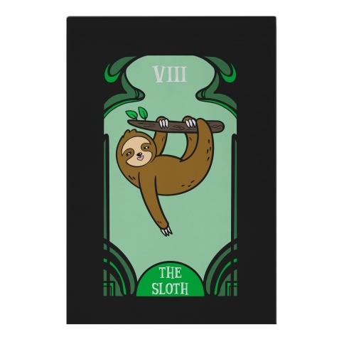 The Sloth Tarot Card Garden Flag