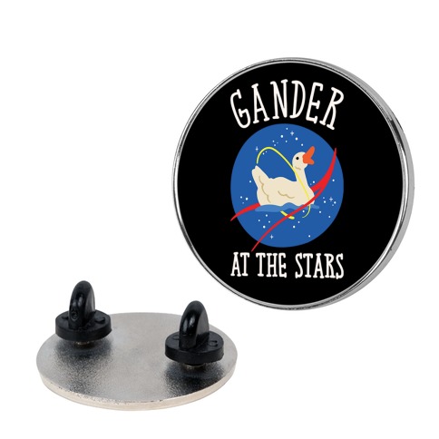 Gander At The Stars White Print Pin