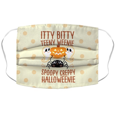 Itty Bitty Teeny Weenie Spoopy Creppy Halloweenie Accordion Face Mask