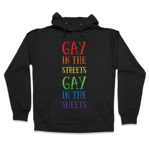 Gay in the Streets, Gay in the Sheets Hooded Sweatshirt