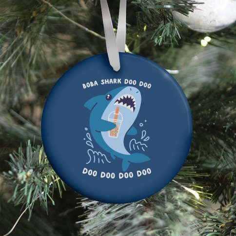 Boba Shark Ornament