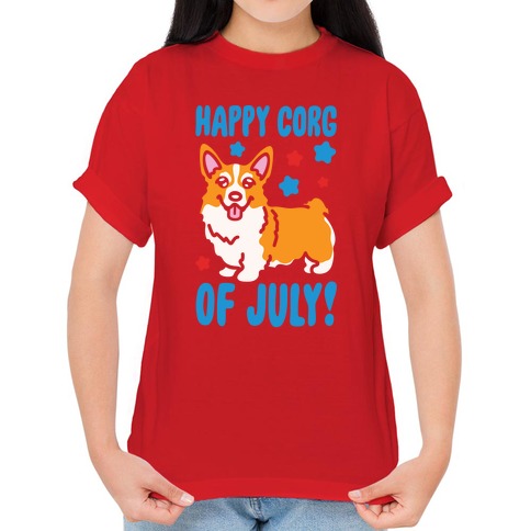 Happy 4th July Corgis Women's Cotton T-Shirts