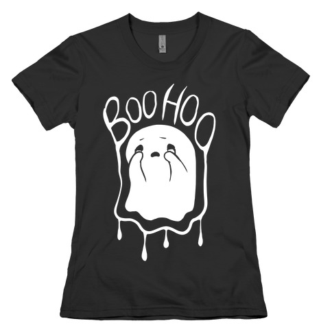 Boo Hoo Sad Ghost Womens T-Shirt