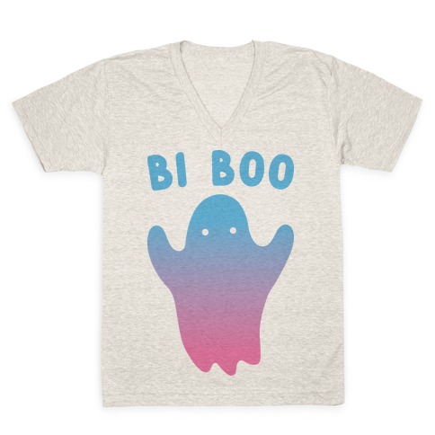 Bi Boo Ghost V-Neck Tee | LookHUMAN