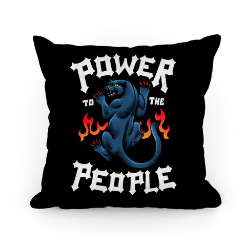 Power to the People Panther Pillow