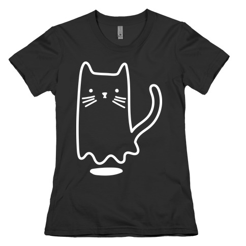 Ghost Cat (White) Womens T-Shirt