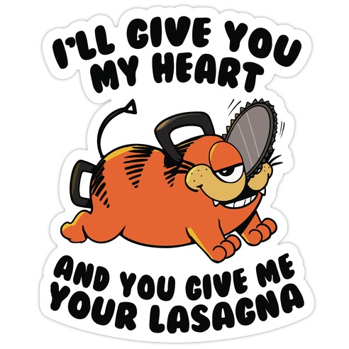 My Heart for your Lasagna Die Cut Sticker