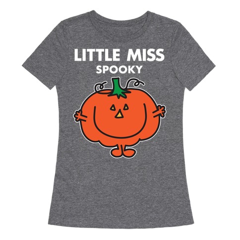 Little Miss Spooky Halloween Pumpkin Womens T-Shirt