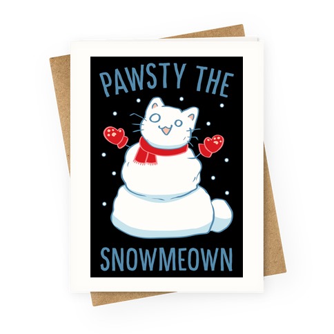 Pawsty The Snowmeown Greeting Card