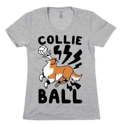 Collie Ball Womens T-Shirt