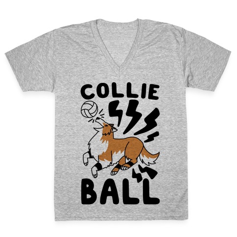 Collie Ball V-Neck Tee Shirt