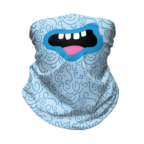 Blue Monster Mouth Neck Gaiter