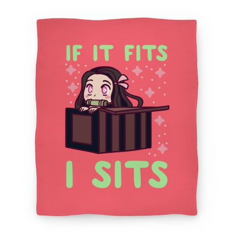If It Fits, I Sits (Nezuko) Blanket