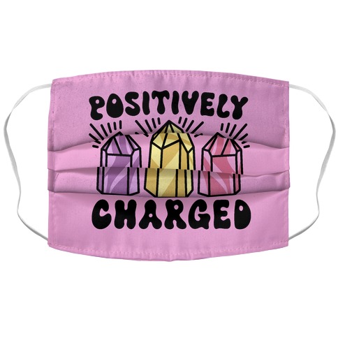 Positively Charged Crystals Accordion Face Mask