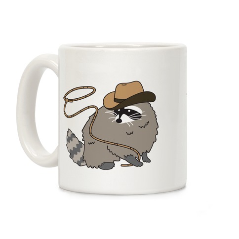 Cowboy Raccoon Lasso Coffee Mug