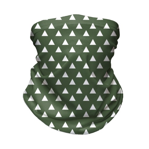 Triangle Chive and White Pattern Neck Gaiter