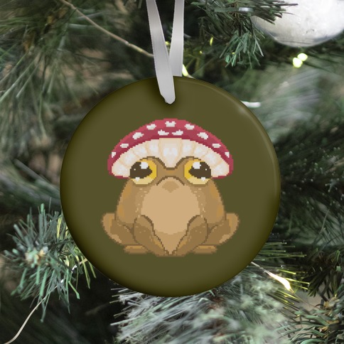 Pixelated Toad in Mushroom Hat Ornament