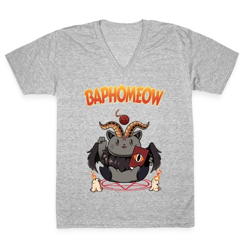 Baphomeow V-Neck Tee Shirt