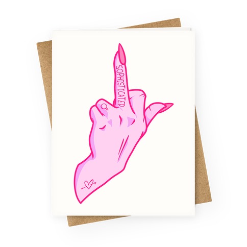 Sophisticated Middle Finger Greeting Card