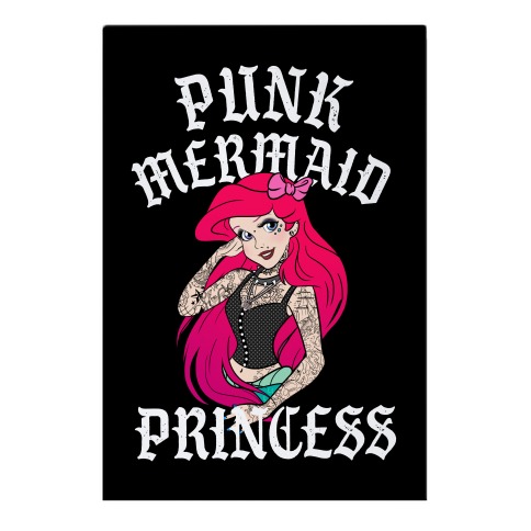 Punk Mermaid Princess Garden Flag
